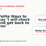 Polite Ways to Say ‘I will check and get back to you’