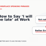 How to Say ‘I will be late’ at Work