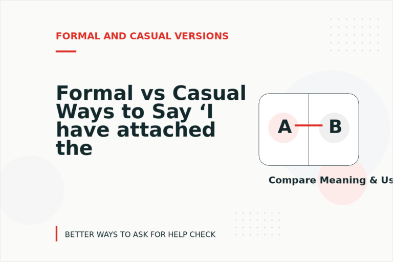 Formal vs Casual Ways to Say ‘I have attached the file’