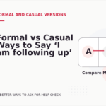 Formal vs Casual Ways to Say ‘I am following up’