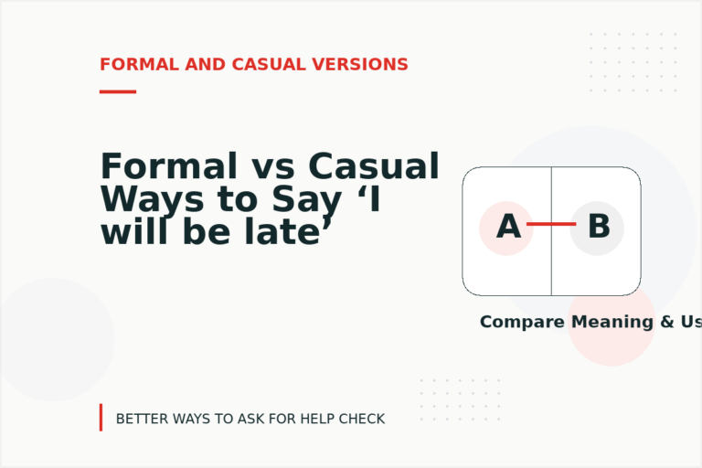 Formal vs Casual Ways to Say ‘I will be late’